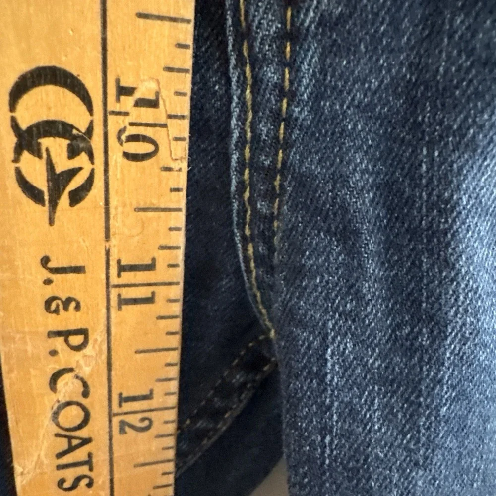 Levis 505 Regular Fit Dark Wash Indigo Straight Leg Jeans Mens 36x30 Stretch